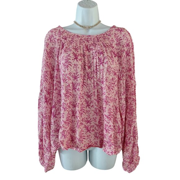 Wonderly Womens Pink Floral Blouse Size M - Picture 1 of 7